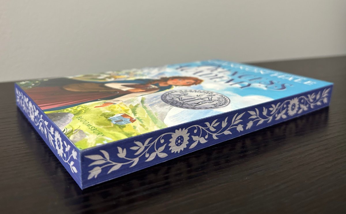 Princess Academy book with sprayed edges detail