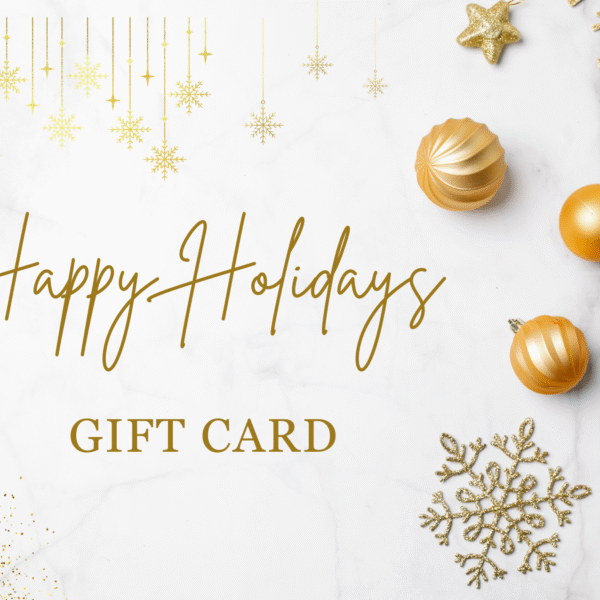 Gift Card gold white foil elegant merry christmas gift certificate