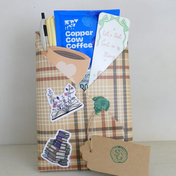 brown plaid wrapped read 2