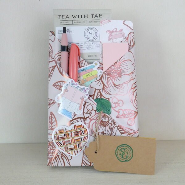 pink foil roses wrapped read 2