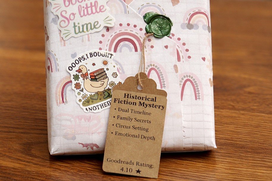 Closeup of Wrapped Read, with clues on the tag