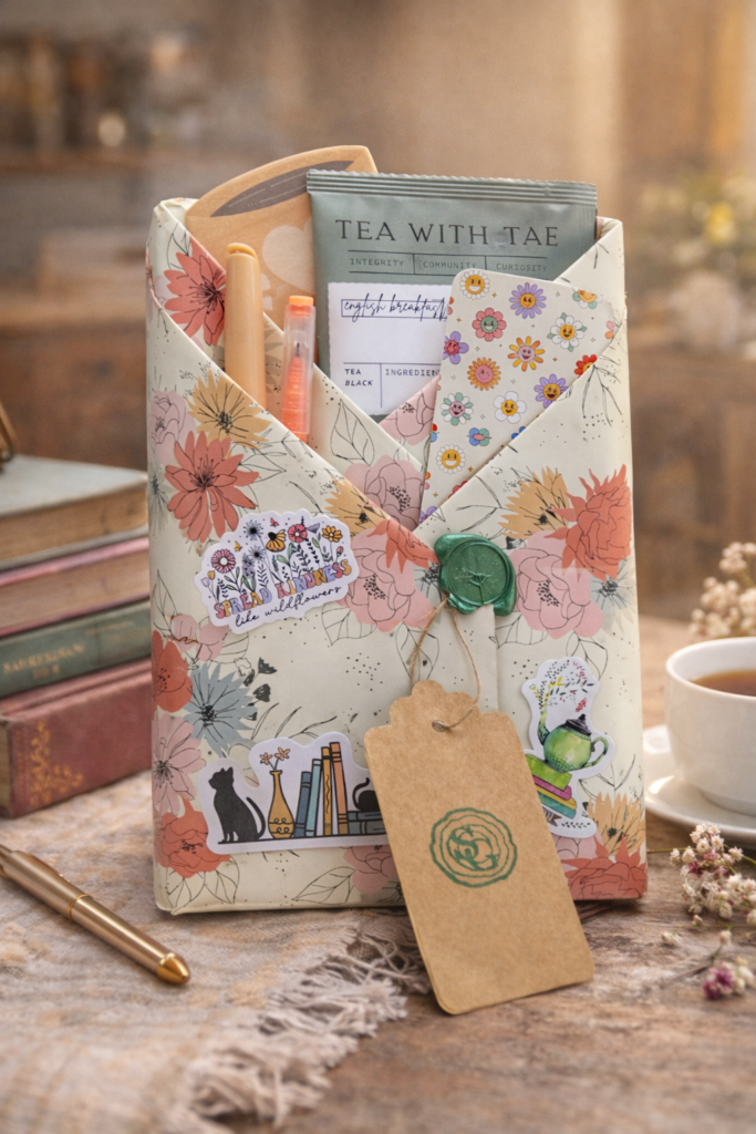 Beautifully wrapped book, ready for gifting